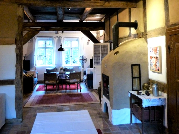 De eetkeuken in Thölkes Hus in Höperhöfen