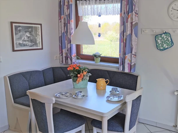 De eethoek in de vakantiewoning