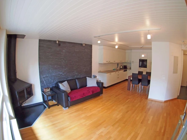 Living room with swedish stove