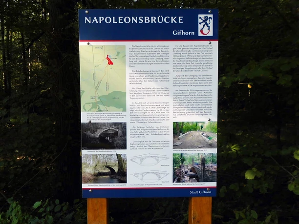 Hinweistafel Napoleonbrücke.jpg Hinweistafel Napoleonbrücke Gifhorn