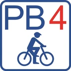 Routenschild Paderborner Westschleife (PB 4) Routenschild Paderborner Westschleife (PB 4)