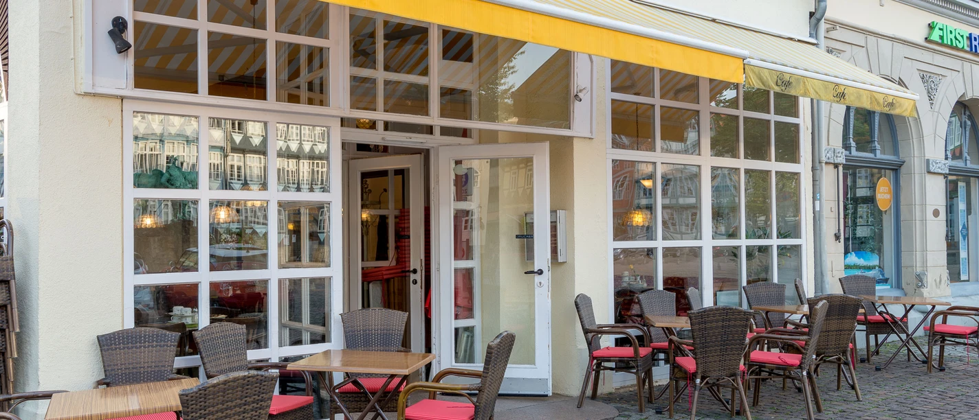 Café am Stadtmarkt: Außenansicht Café am Stadtmarkt: Außenansicht