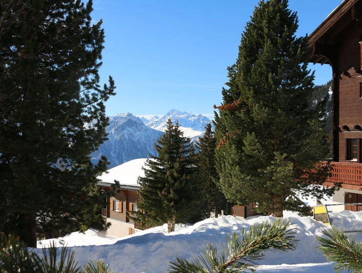 Blick vom Aussensitzplatz (südl. Alpenkette)