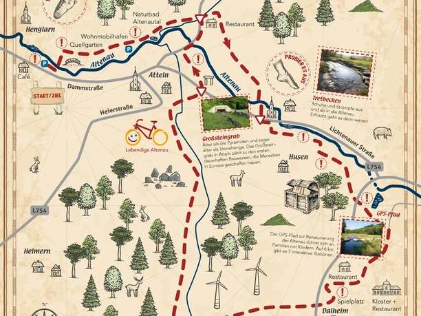 Karte Radtour: Lebendige Altenau