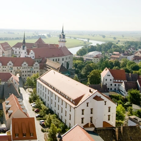 Historische Altstadt Torgau mit Schloss Hartenfels