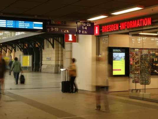 Dresden Information im Hauptbahnhof