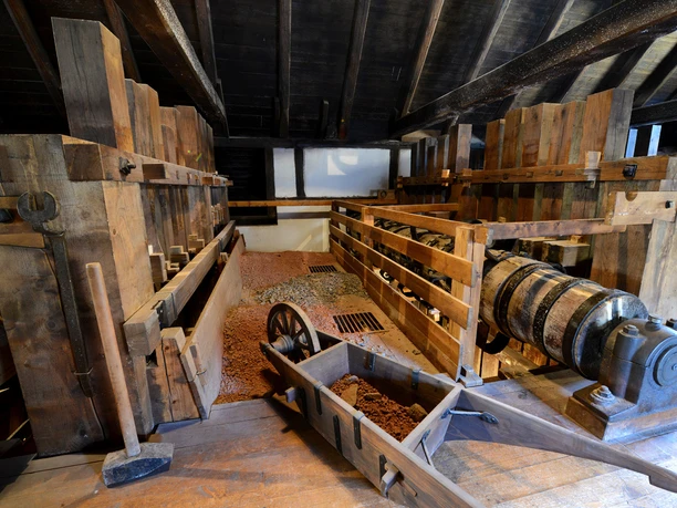 Pochwerkanlage in der Zinnwäsche Pochwerkanlage in der Zinnwäsche