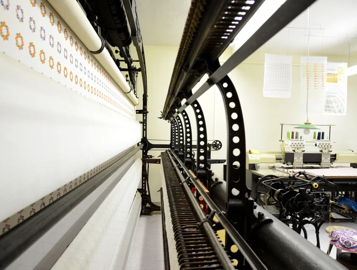 Schaustickerei Plauener Spitze