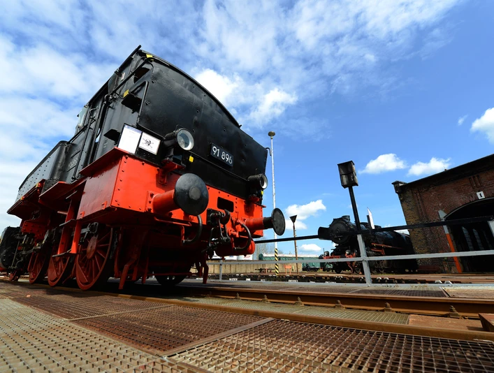 Lok 91 896 auf der Drehscheibe