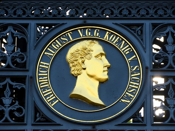 Medaillon des Königs Friedrich August II