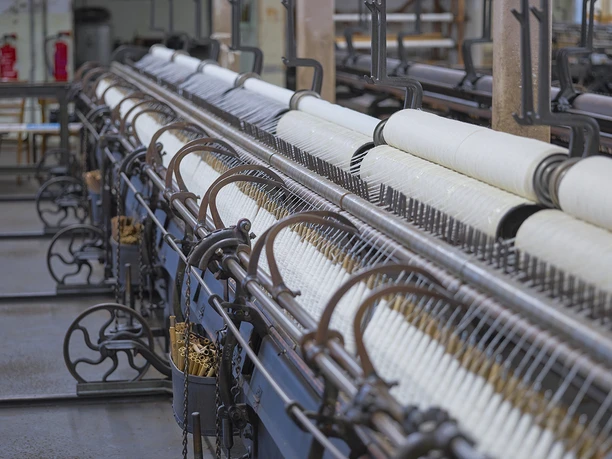 Selfaktor in der Tuchfabrik Gebr. Pfau