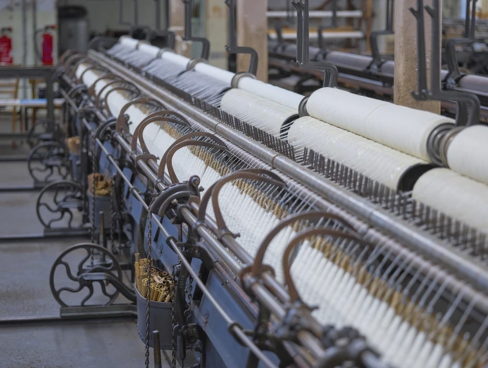 Selfaktor in der Tuchfabrik Gebr. Pfau