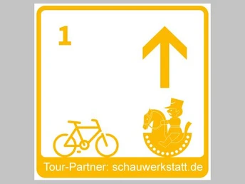 Beschilderung "Gelbes Reiterlein"