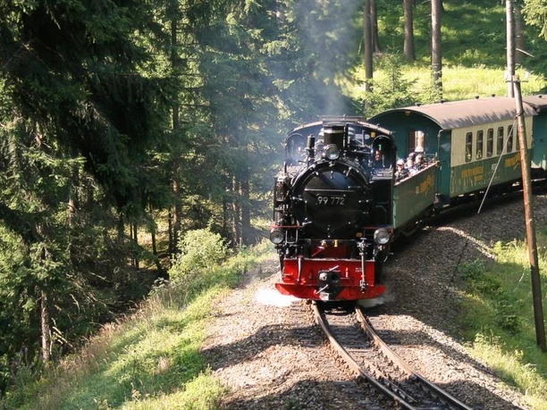 Fichtelbergbahn unterwegs im Erzgebirge