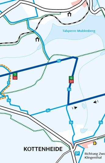Loipenplan Schöneck mit Kammloipe