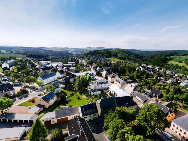 Zöblitz - Markt in Richtung Schlossberg