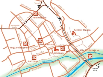 Kulturweg der Vögte - Karte der Etappe 9