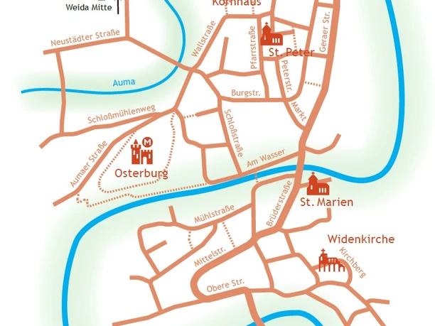 Kulturweg der Vögte - Stadtrundgang Weida