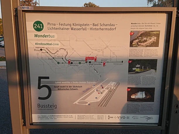 Infotafel - Wanderbus Linie 241