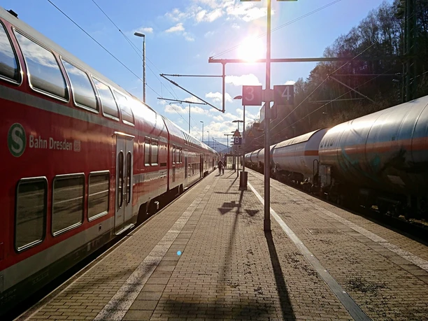 Start am Nationalparkbahnhof Bad Schandau