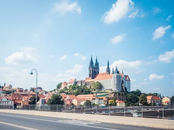 Blick auf Meißen mit Albrechtsburg und Dom