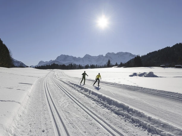 Die Sportliche Loipe E ab Klais bei Sonnenschein