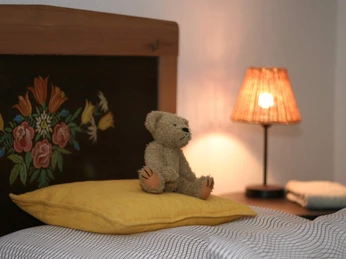 Die Sennhütte in Bad Harzburg - Schlafzimmer mit Teddy Die Sennhütte in Bad Harzburg - Schlafzimmer mit Teddy