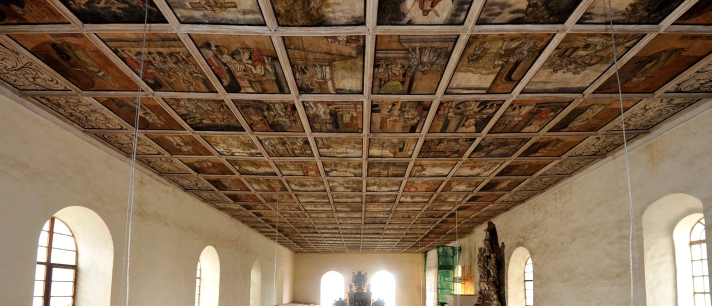 Wanddecke der Kirche Löbnitz