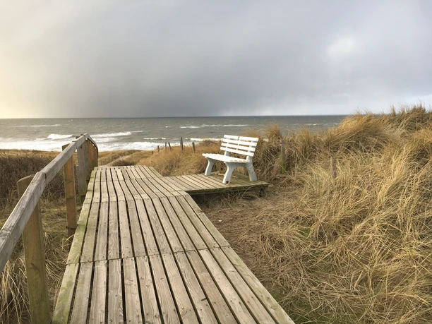 Holzweg zum Rantumer Strand
