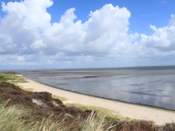 Blick auf das Wattenmeer von der Braderuper Heide