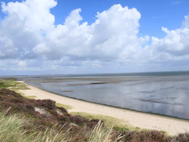 Blick auf das Wattenmeer von der Braderuper Heide