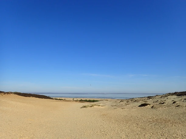 Der Weg zum Kliff führt durch "Klein Afrika", eine offene Dünenlandschaft.