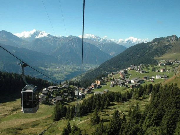 Blick aus einer Moosfluh-Gondel gegen Süden