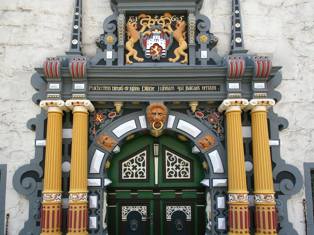 Rathausportal, Hann. Münden Rathaus Portal Hann. MündenTown hall portal Hann. MündenRådhusportal Hann. MündenStadhuisportaal Hann. Münden