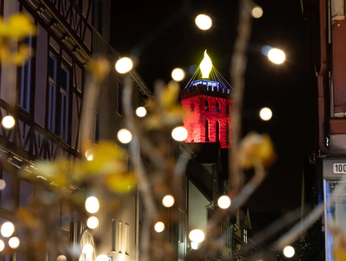 Hagelturm-Kerze.jpg Hagelturm als WeihnachtskerzeHail tower as a Christmas candleHils tårnet som et julelysHageltoren als kerstkaars