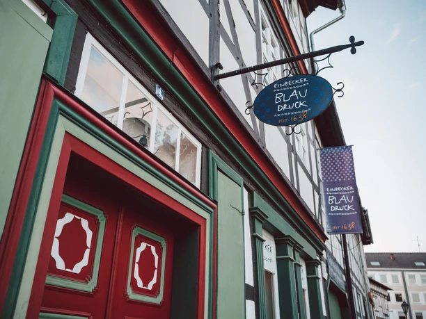 Entrance door of the Einbecker Blaudruck