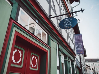 Eingangstür Eingangstür des Einbecker Blaudruck