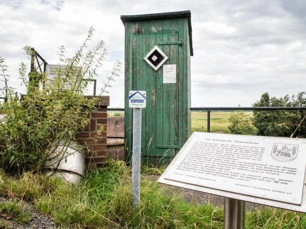 Informationstafel an der Schleuse
