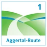 Markierungszeichen Aggertal-Route Markierungszeichen Aggertal-Route