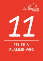 Markierungszeichen Feuer Flammeweg Markierungszeichen Feuer Flammeweg