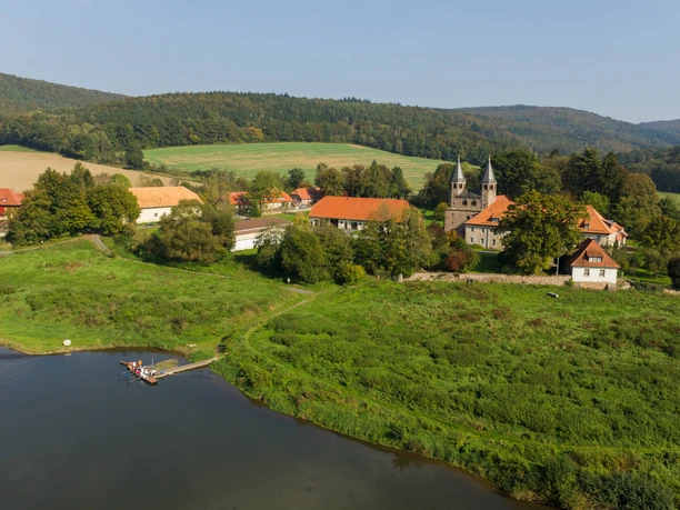 Kloster Bursfelde, Hann. Münden, Luftbild Kloster Bursfelde, Hann. Münden, Luftbild