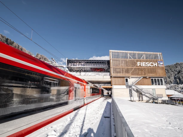 ÖV-Hub in Fiesch in der Aletsch Arena