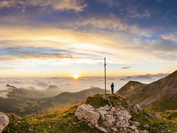 Sonnenaufgang am Oberen Risskopf im Estergebirge