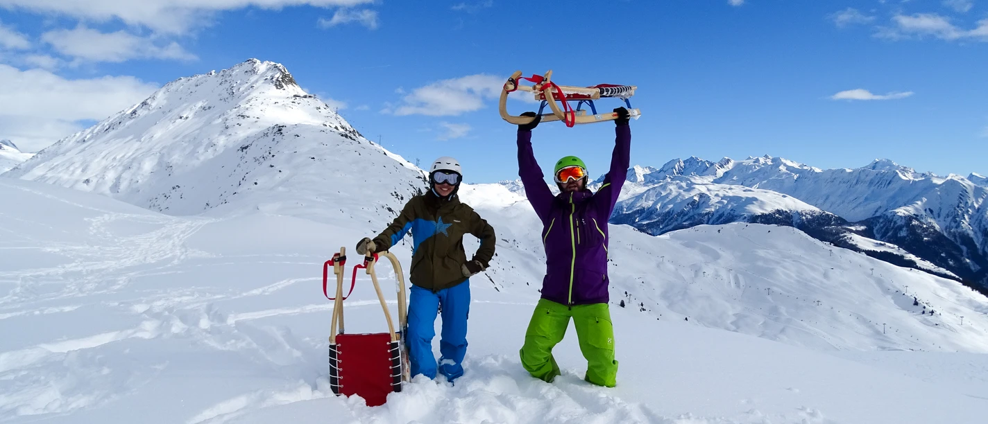 Schlitteln auf der Moosfluh in der Aletsch Arena