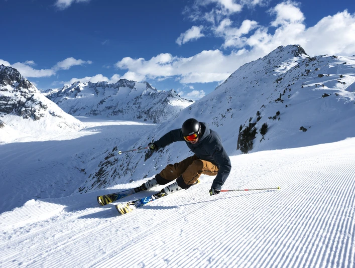 Carver am Grossen Aletschgletscher Carver am Grossen Aletschgletscher