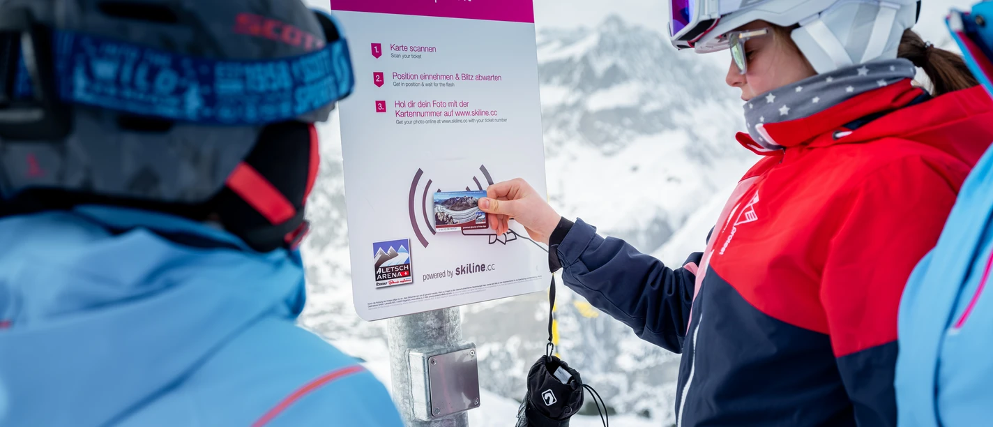 Skiline Fotopoints in der Aletsch Arena