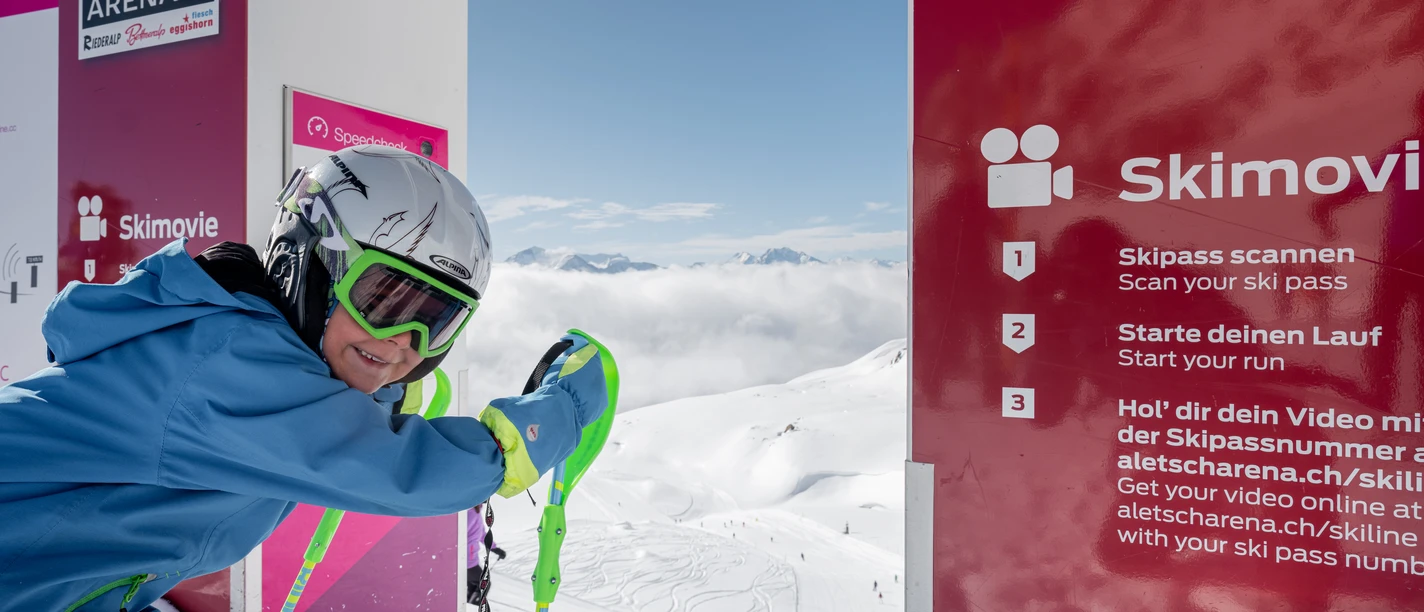 Skiline Speedstrecke auf der Fiescheralp in der Aletsch Arena