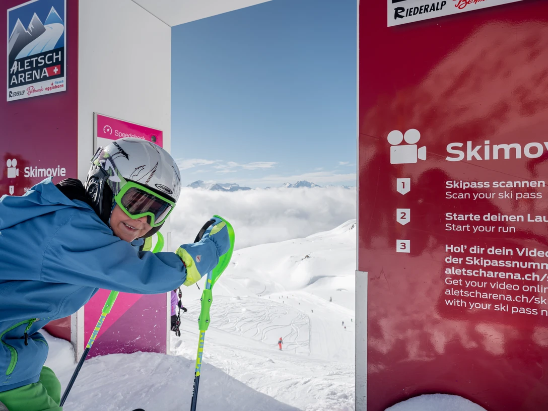 Skiline Speedstrecke auf der Fiescheralp in der Aletsch Arena Skiline Speedstrecke auf der Fiescheralp in der Aletsch Arena