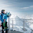 Familie beim View Point Eggishorn