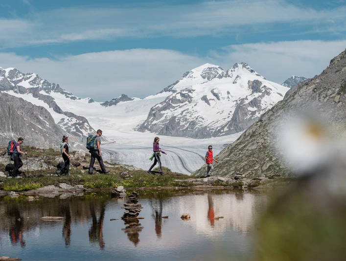 Wanderung Eggishorn - Taelligrat - Taellisee - Maerjela in der Aletsch Arena Wanderung Eggishorn - Taelligrat - Taellisee - Maerjela in der Aletsch Arena